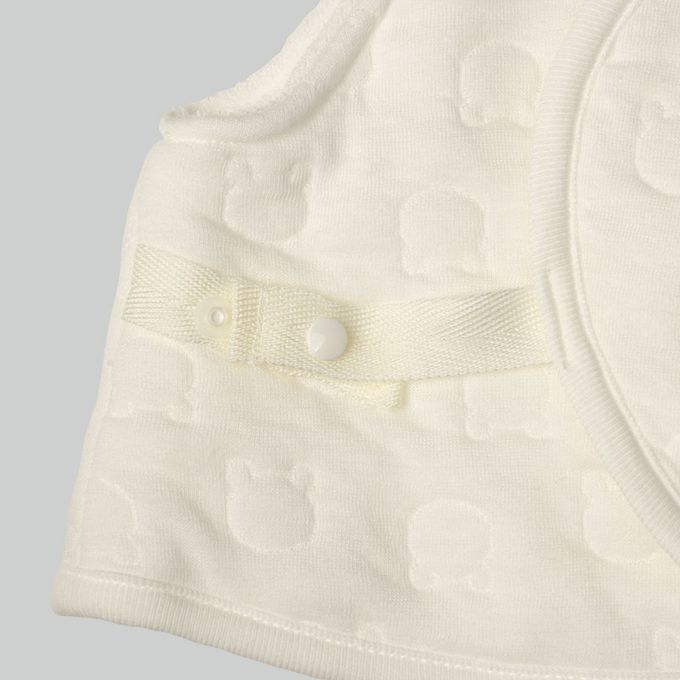 akachan honpo - 背心 保暖鋪棉-按扣款-米白色 (50~60cm)