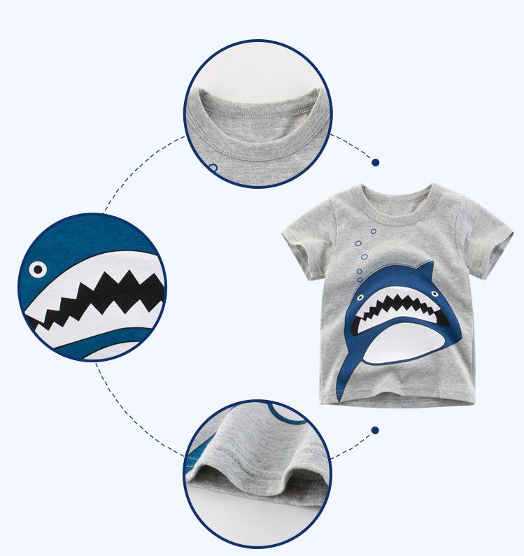 短袖棉T-鯊魚吐泡泡
