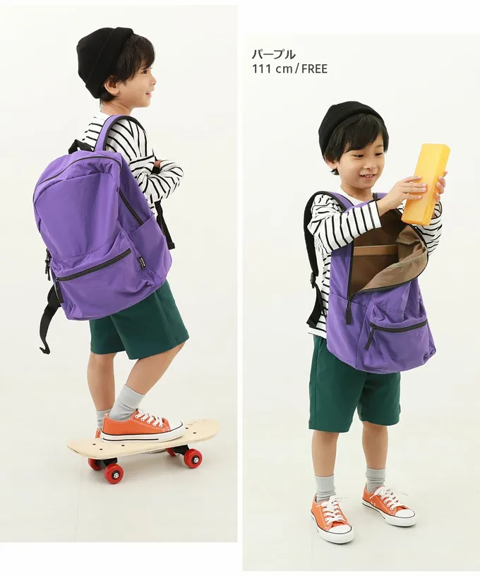 日本 devirock - 飽和色輕量舒適大容量休閒背包-黑 (約28x37x12cm)