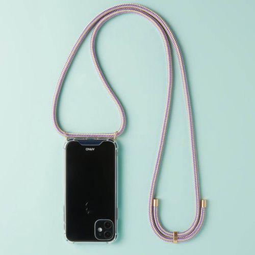 韓國 ARNO - 編繩背帶透明手機殼-薰衣紫 (iPhone-6/ 6S)