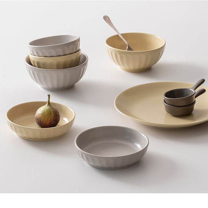 韓國 SSUEIM - Mild Matte系列溫柔時光陶瓷碗盤餐具9件組