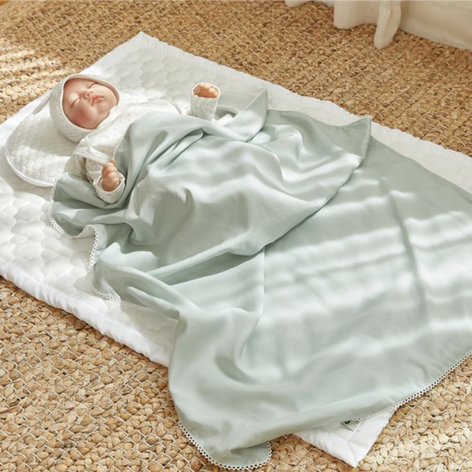 正韓Hello HiZoo - 3D透氣雙面涼感被/透氣被/冷氣被_嬰兒款-薄荷綠