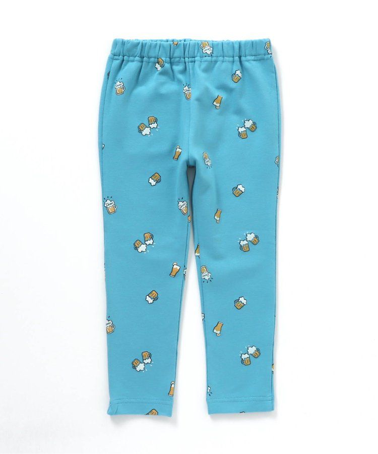 日本 BREEZE - 休閒百搭鬆緊長褲(9分丈)-碎花-淺鵝黃