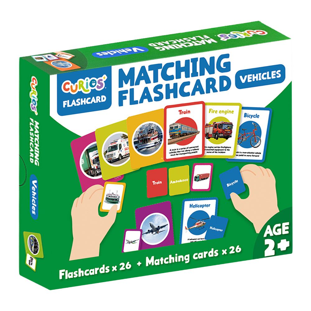 英文配對認知遊戲卡-交通工具