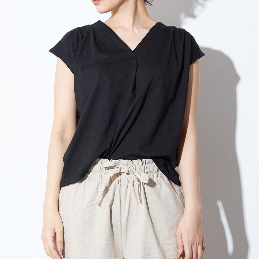 日本女裝代購 - 2way 碎花V領洋裝/罩衫外套-綠 (M(Free size))