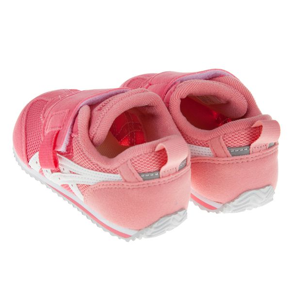 asics 亞瑟士 - 桃粉色麂皮寶寶機能學步鞋