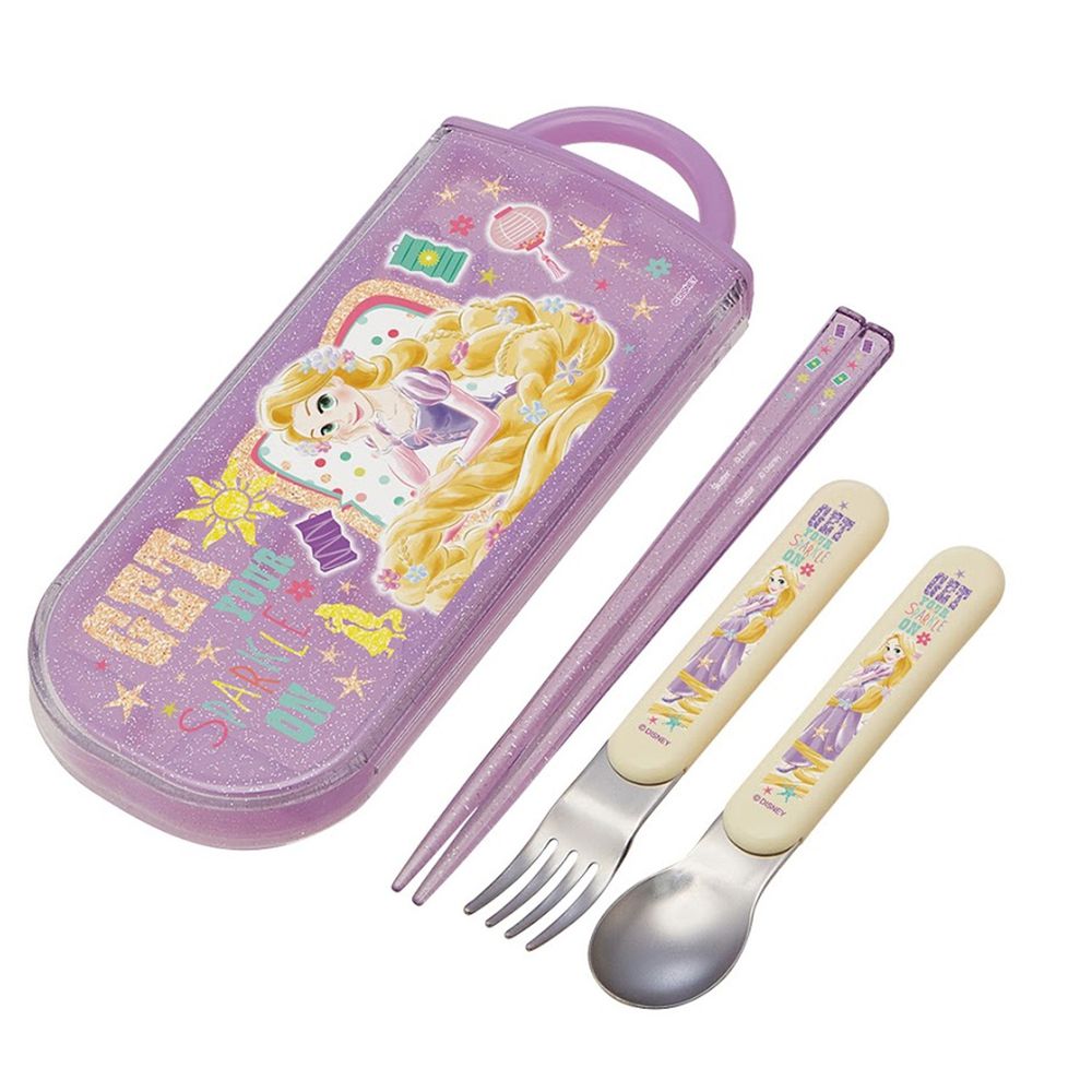 日本 SKATER - 銀離子三件餐具組-長髮公主