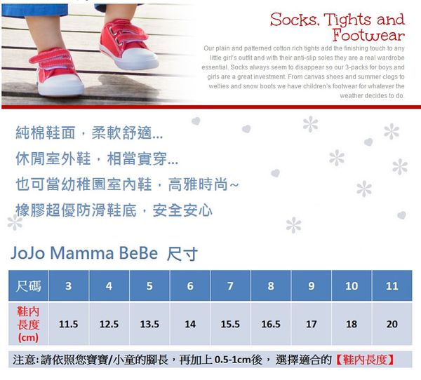 英國 JoJo Maman BeBe - 嬰幼兒童帆布鞋/休閒鞋-淡粉