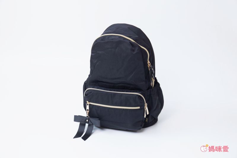 日本 Fuente - [超輕量] 簡約蝴蝶結機能收納後背包-迷霧藍 (26x41x14cm)