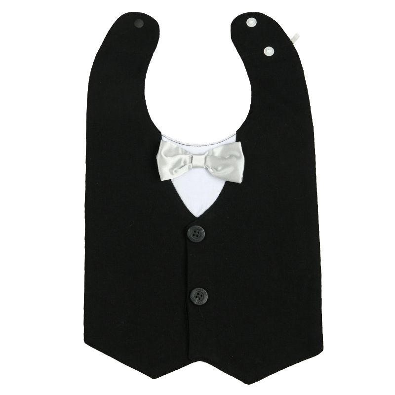 akachan honpo - 分腳連身衣&圍兜-灰色