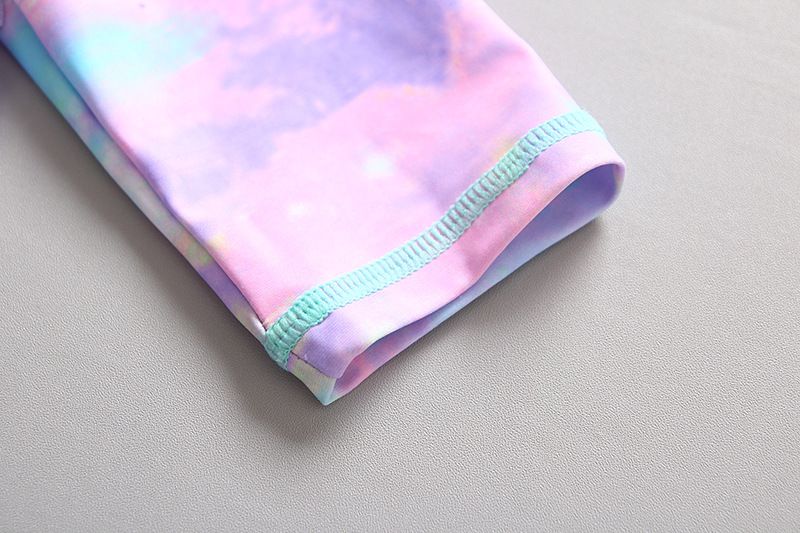 女寶防曬長袖連身泳裝套裝(附帽子)-萌萌獨角獸-紫色