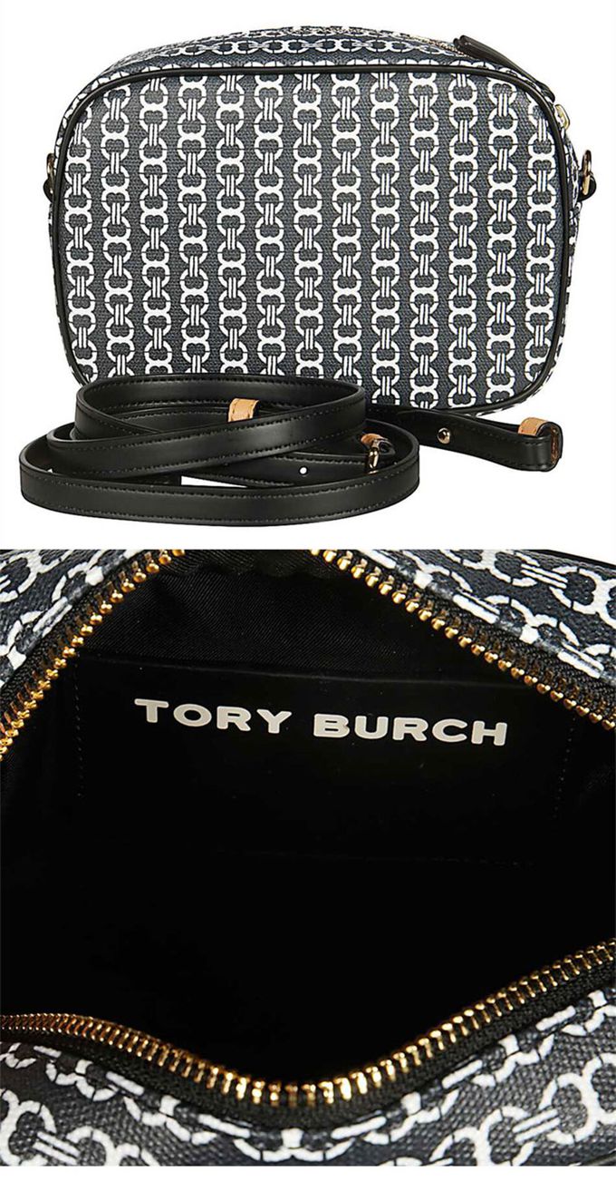 TORY BURCH - 印花尼龍斜背包 (灰白)