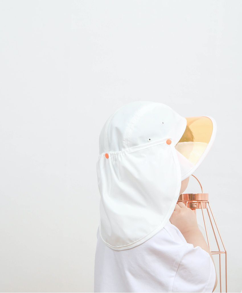 韓國 Babyblee - 抗UV遮陽板遮脖防曬帽-粉紅 (頭圍：L(50-54cm))