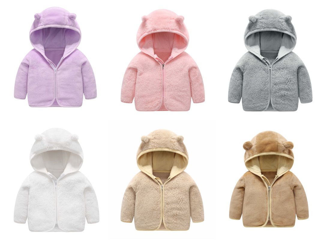 柔軟珊瑚絨連帽外套-粉色