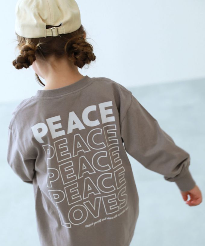 日本 devirock - 100%棉 印花寬鬆長袖T恤-義大利麵標語-白