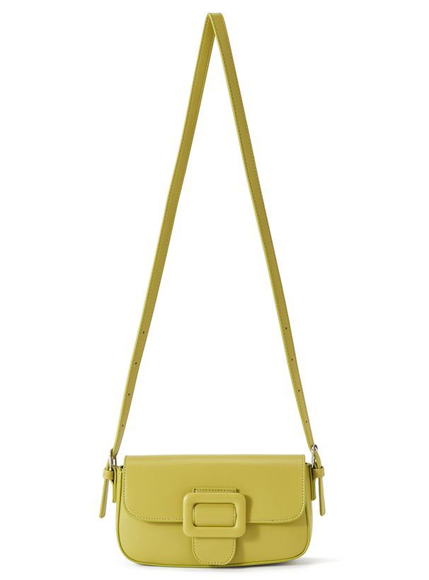 日本 GRL - 方形釦時尚皮質側背包-甜心粉