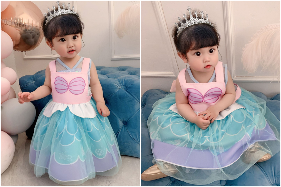 造型公主裙圍裙-夢幻紫