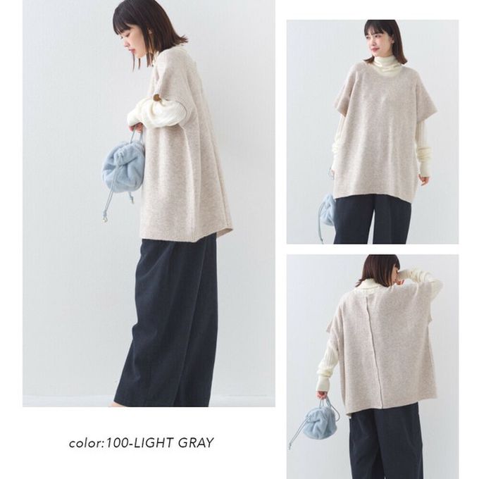 日本 OMNES - 混色感2way針織背心/開襟衫-深咖啡