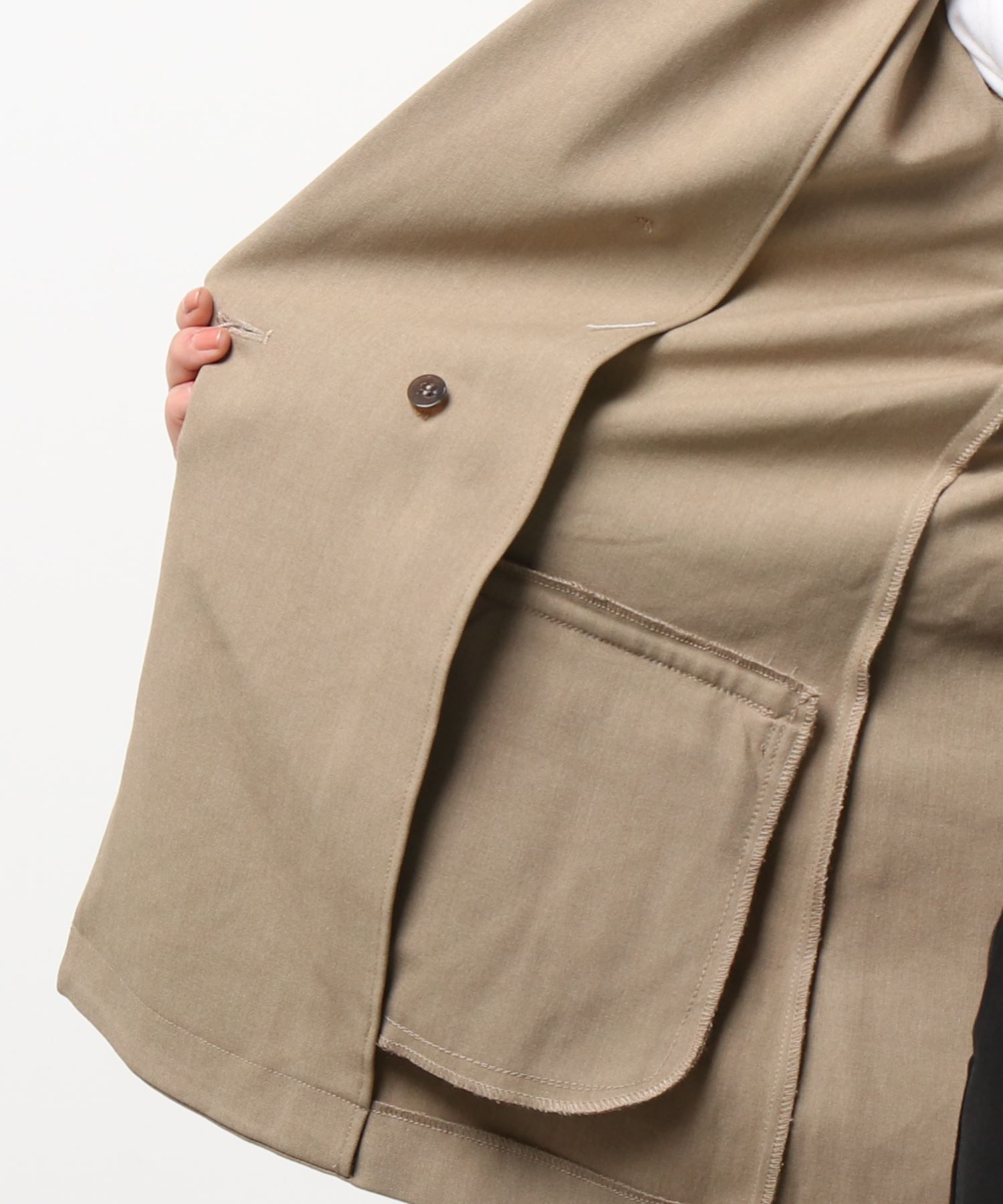 日本 Riche Glamour - 雙排釦西裝外套-深咖啡