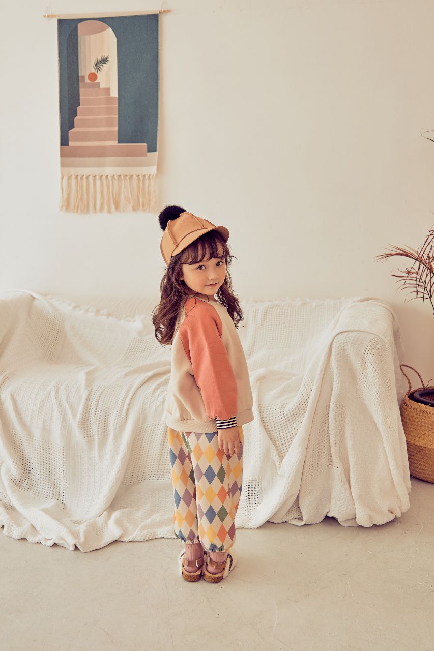 韓國 Mimico - (裏起毛)立體狐狸拼接色T