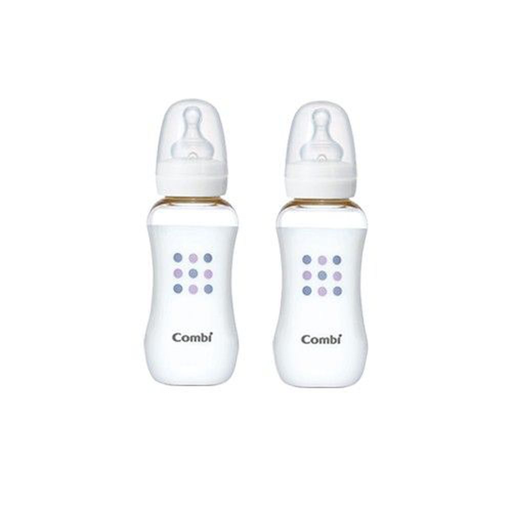 日本 Combi - 母乳力學 PES 奶瓶2入實用組-白色-270mLx2