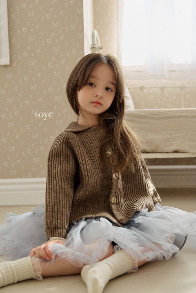 韓國 soye - 夢幻蕾絲層次拼接蓬蓬裙-灰藍