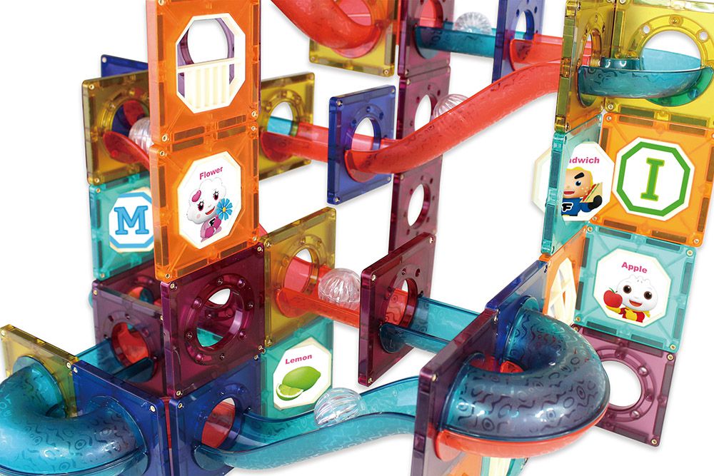 風車圖書 - 極速滾球百變滑道-FOOD超人創意磁力片