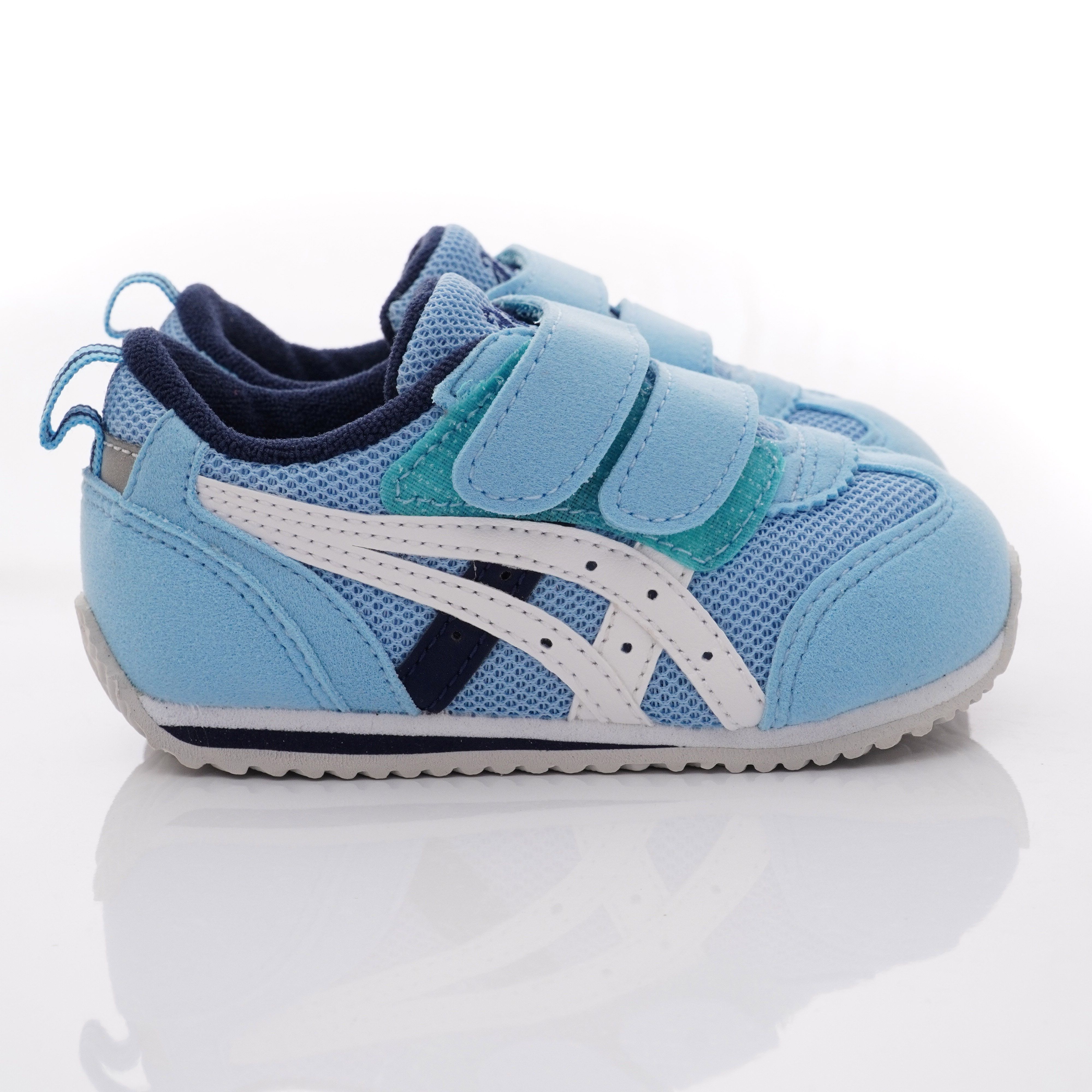 日本亞瑟士學步鞋-雙絆帶後穩定機能款(寶寶段)-天空藍