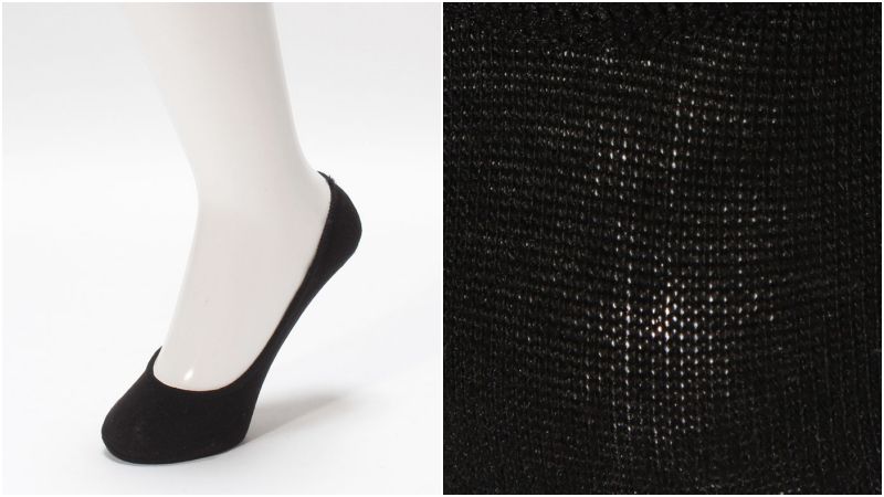 日本 okamoto - 超強專利防滑ㄈ型隱形襪-吸水速乾-粉 (23-25cm)-棉混