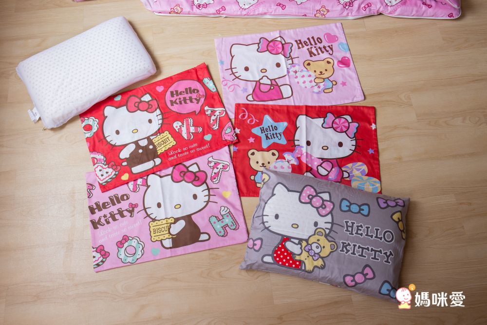 鴻宇 HongYew - Hello Kitty兒童標準型乳膠枕-甜蜜夥伴-粉色 (35x50x9 cm)