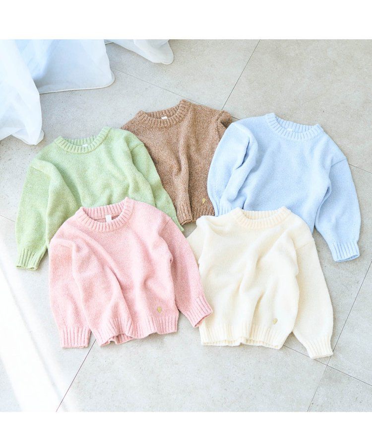 日本 apres les cours - 甜蜜冰淇淋色系針織上衣-象牙