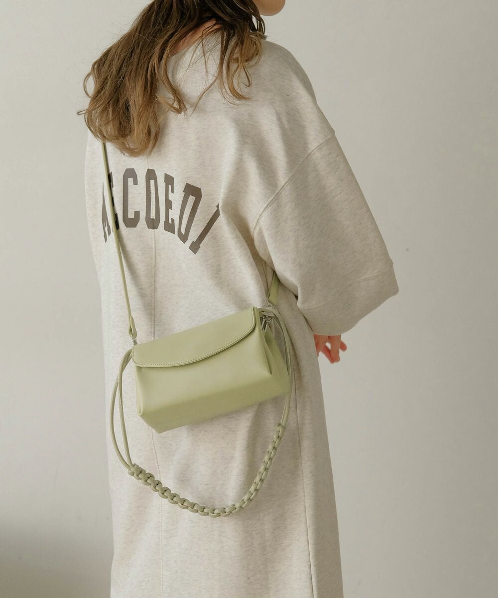 日本 Bab - 編織背袋皮革肩背小包-黑