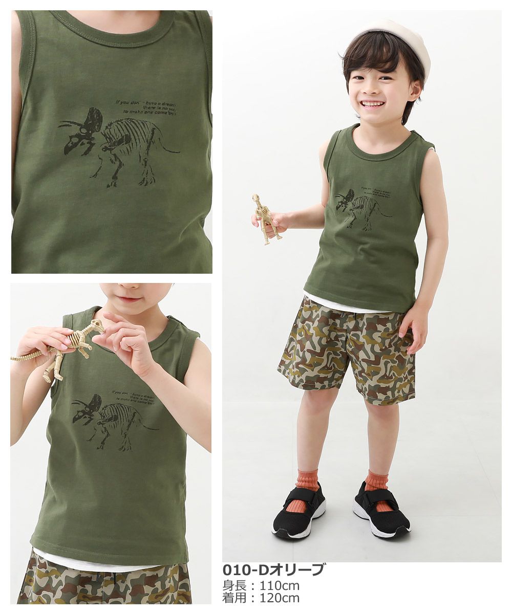 日本 devirock - 純棉百搭涼爽圓領無袖上衣-街頭少年-黑