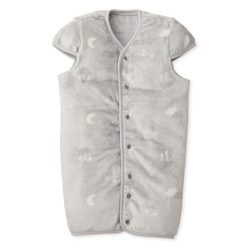 柔軟舒適2WAY防踢被-雲月-灰色