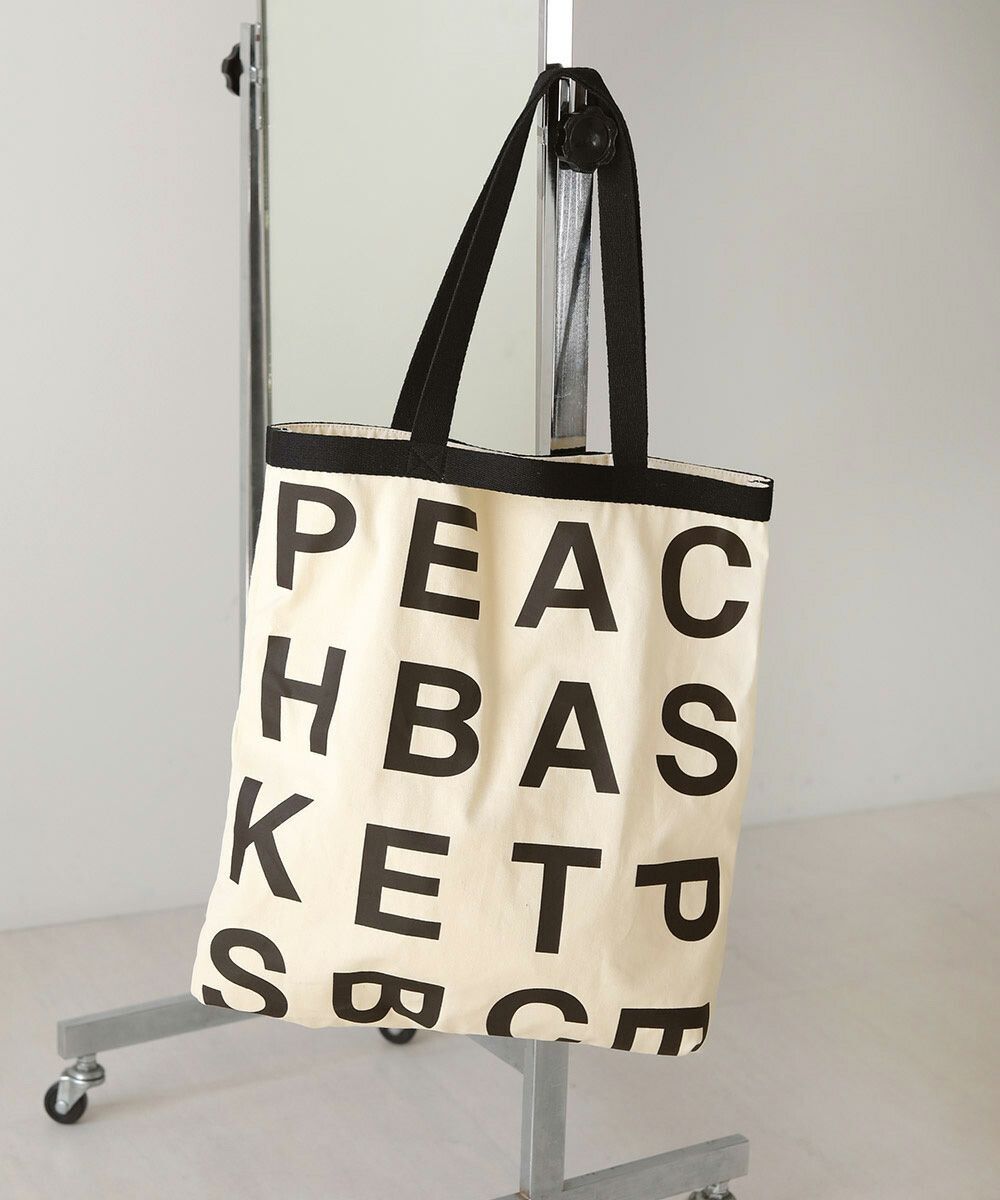 日本 Bab - [日雜推薦] 簡約字母帆布袋/托特袋-米杏