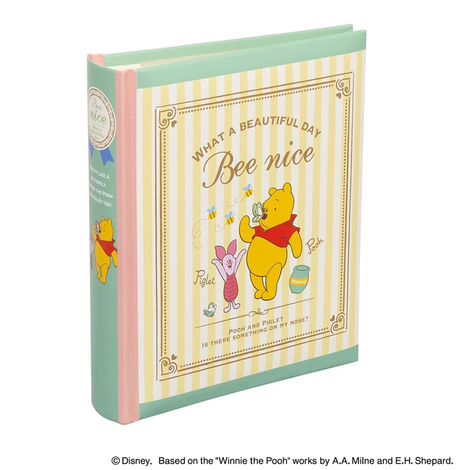 日本千趣會 - 迪士尼 160枚相片收納本/相冊-小熊維尼-條紋黃 (3x5相片)