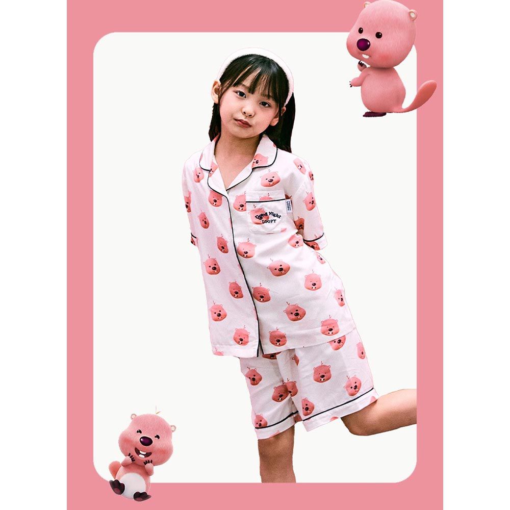 SPAO KIDS短袖睡衣套裝-卡通人物Loopy-象牙白