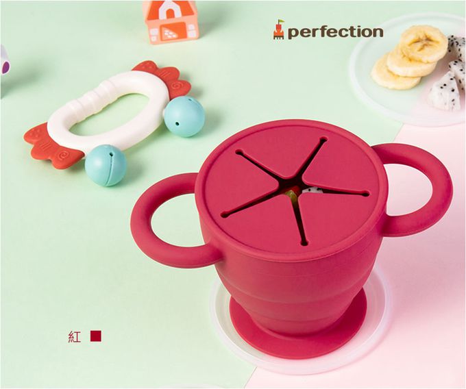 韓國 Perfection - 雙耳摺疊零食杯-藍色