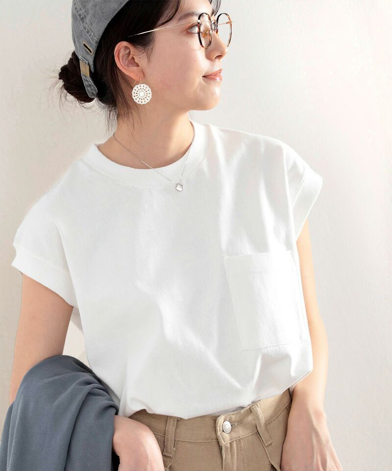 日本 Classical Elf - 100%美國棉厚磅圓領無袖上衣-白