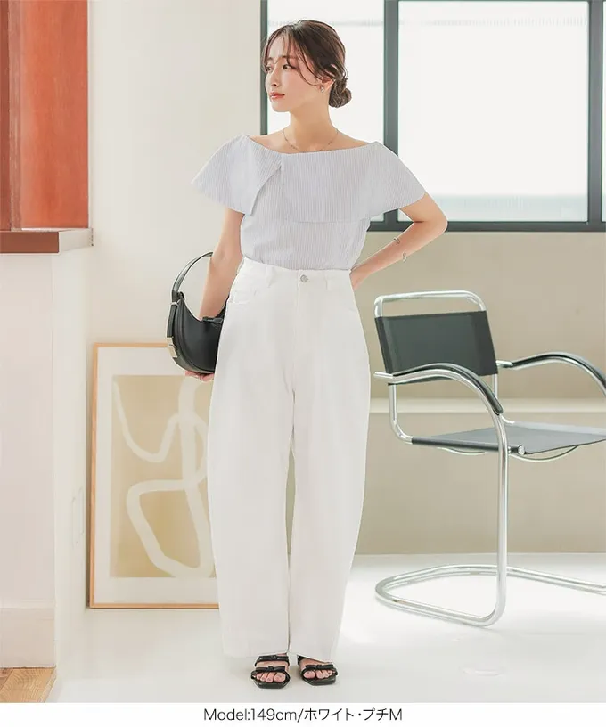 日本 Kobe Lettuce - 接觸冷感 時尚曲線錐型牛仔褲-(可選長度)-深藍