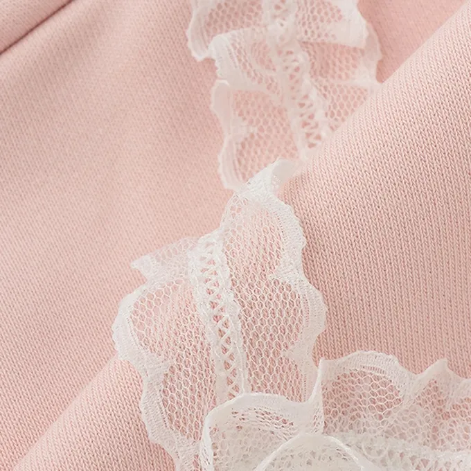 日本 Lycee mine - 夢幻蕾絲吊帶縮口長袖上衣-黃