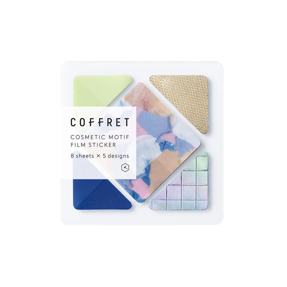 日本HITOTOKI - Coffret彩妝盤 裝飾貼紙-正方形-藍綠