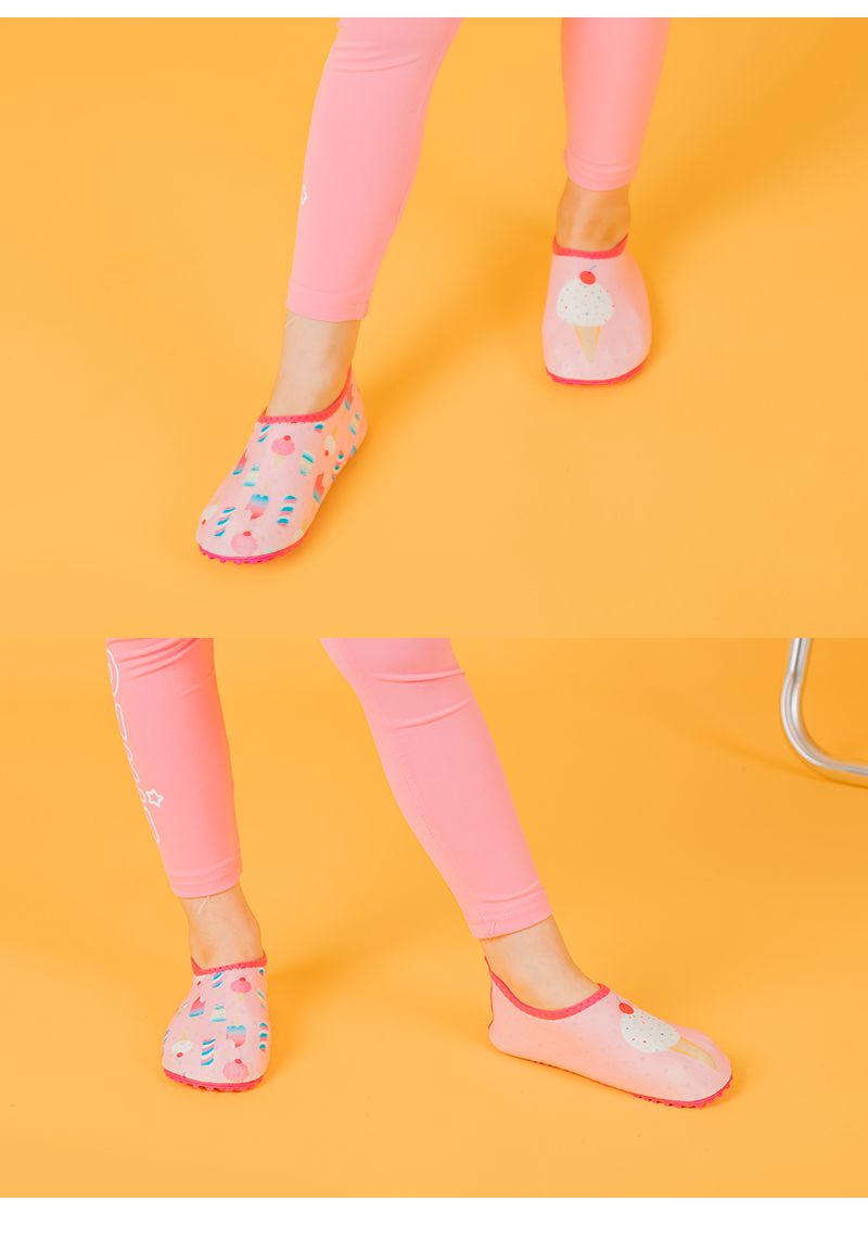 韓國 OZKIZ - 潛水布面輕量/防滑兒童沙灘鞋/戲水鞋-冰淇淋