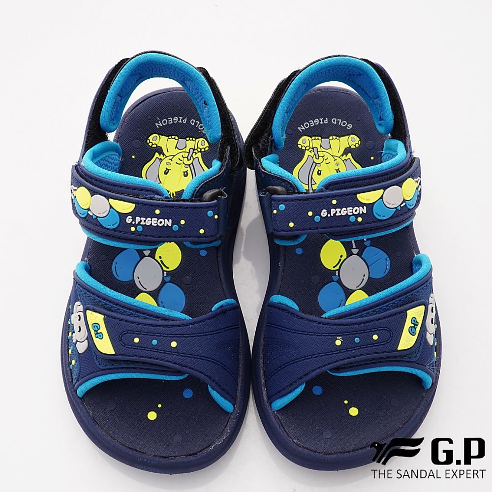 G.P - 雙黏帶排水兒童涼鞋(中小童款)-藍