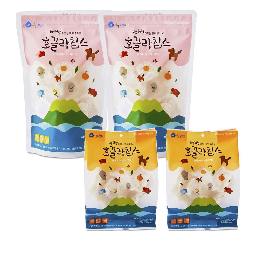 JejuMami 濟州媽咪 - 濟州純淨米餅脆片 4入組 (20g*2+60g*2)