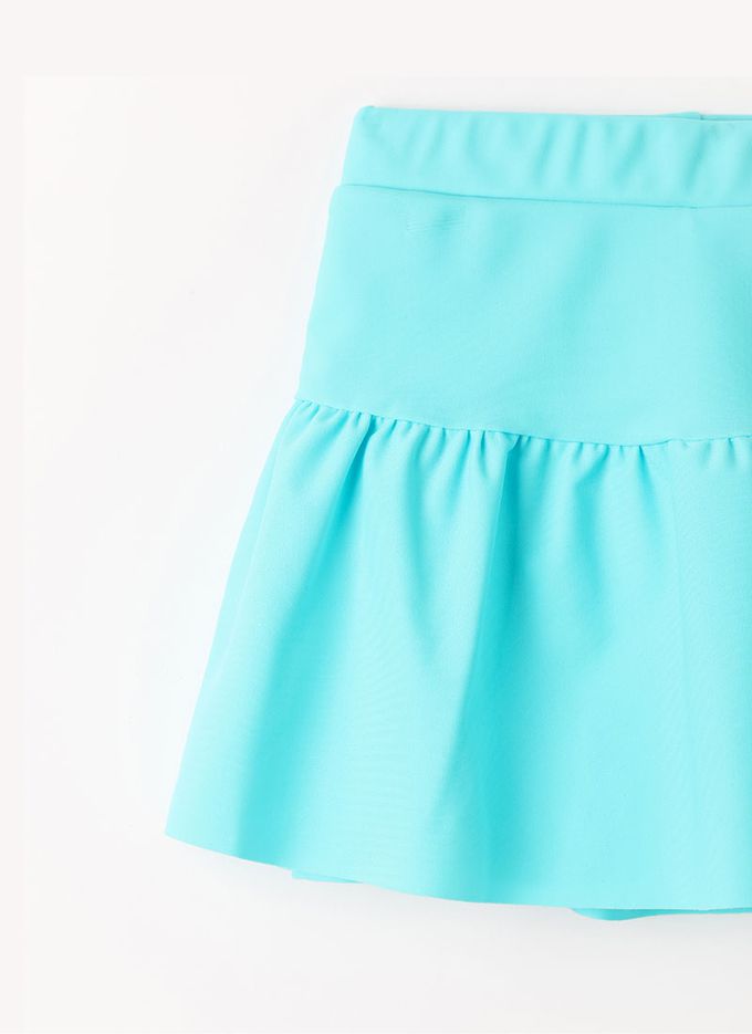 韓國 OZKIZ - 網格愛心印兒童泳裝/泳帽Set-桃粉X水藍