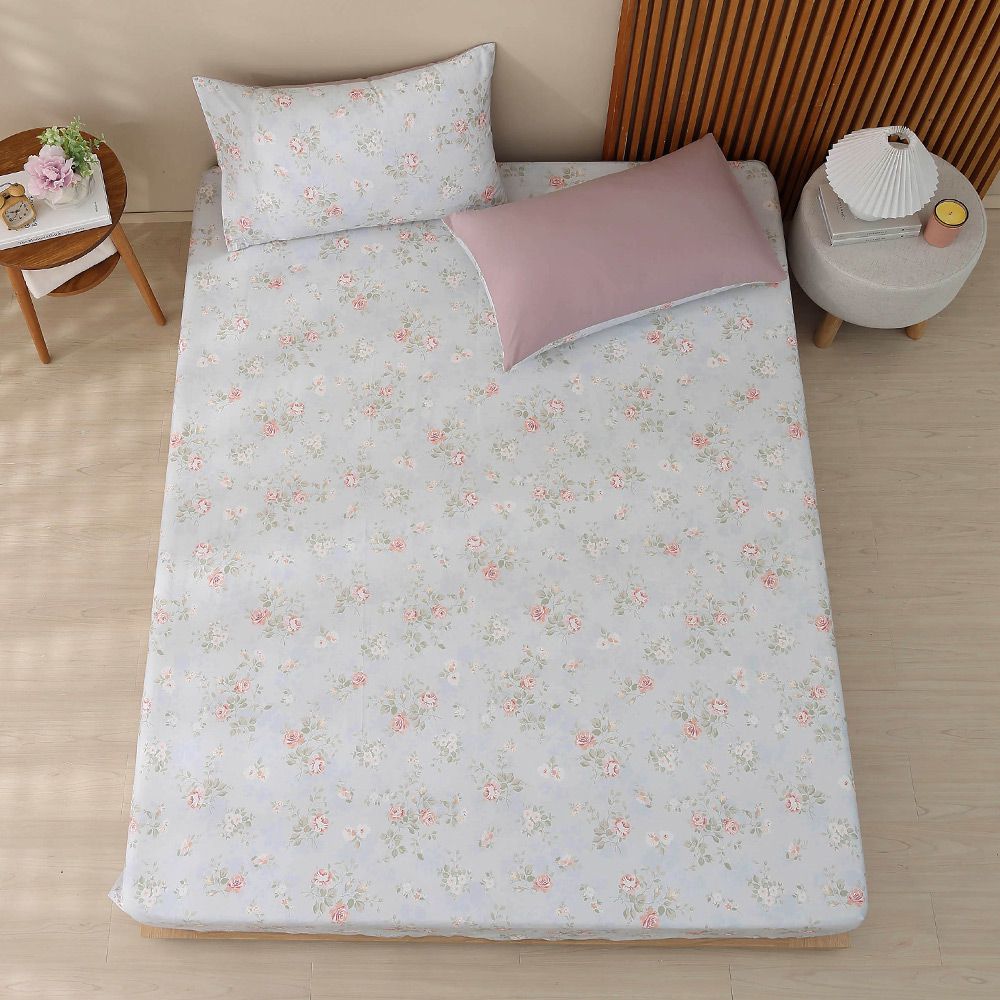 雙人特大床包枕套組 100%精梳棉 純棉-娜塔