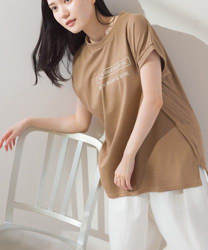 日本 Bou Jeloud - 100%純棉透氣簡約短袖上衣-焦糖橘