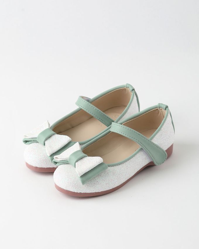 韓國 OZKIZ - 雙色大蝴蝶結皮鞋-紫