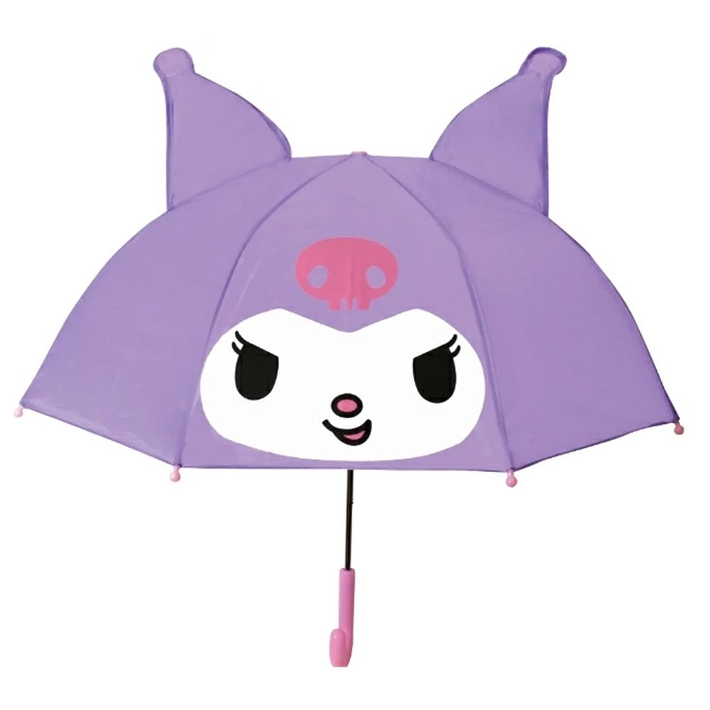 立體耳朵造型兒童直傘-卡通人物酷洛米-紫 (親骨47cm)